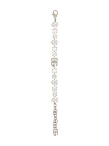 Dolce & Gabbana DG-plaque crystal-embellished bracelet - Zilver