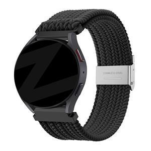 Bandz Samsung Galaxy Watch Active gevlochten nylon band (zwart)