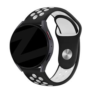 Bandz Samsung Galaxy Watch 6 44mm sport band 'Deluxe' (zwart/wit)