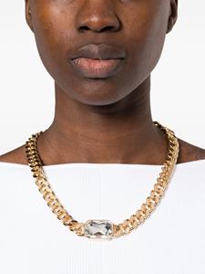 Kenneth Jay Lane crystal-embellished chain-link necklace - Goud