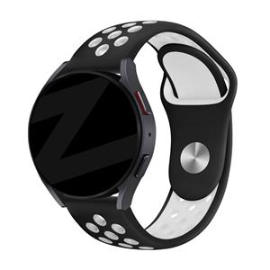 Bandz Samsung Galaxy Watch 5 Pro sport band 'Deluxe' (zwart/wit)
