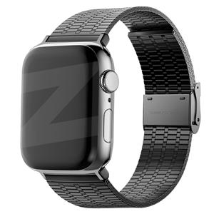 Bandz Apple Watch Verstelbare stalen band (zwart)
