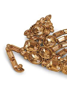 ETRO Pegaso crystal-embellished brooch - Goud