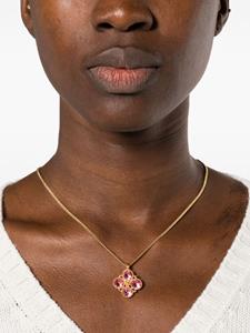 Kenneth Jay Lane crystal-pendant cable-link necklace - Goud