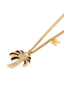 Palm Angels Palm strass charm necklace - Goud