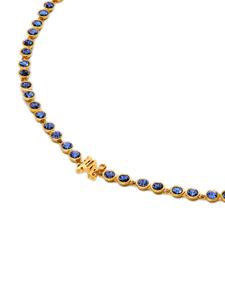 Palm Angels crystal-embellished monogram choker necklace - Goud