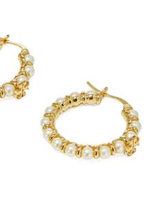 Tory Burch Kira faux-pearl hoop earrings - Goud