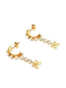 Palm Angels crystal-embellished monogram earrings - Goud