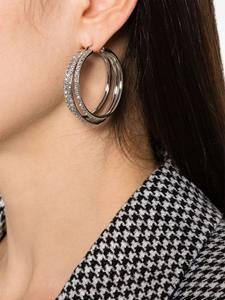 Amina Muaddi Vittoria crystal-embellished hoop earrings - Zilver