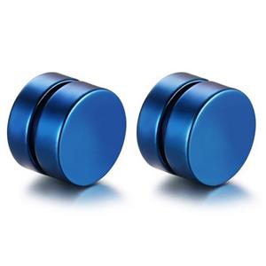 LGT JWLS Magnetische Stud oorbellen Blauw 8mm