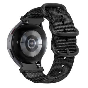 Bandz Huawei Watch GT 2 42mm nylon band met gesp (zwart)