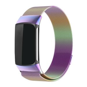 Strap-it Fitbit Charge 6 Milanese band (regenboog)