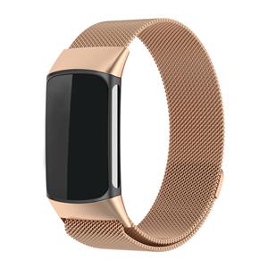 Strap-it Fitbit Charge 6 Milanese band (rosé goud)