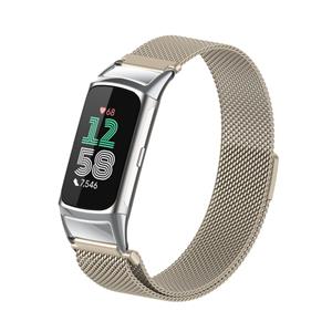 Strap-it Fitbit Charge 6 Milanese band (sterrenlicht)