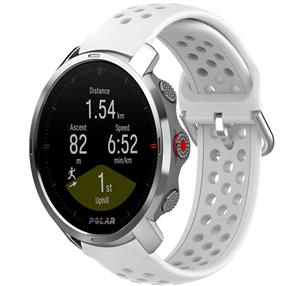 Strap-it Polar Grit X siliconen bandje met gaatjes (wit)