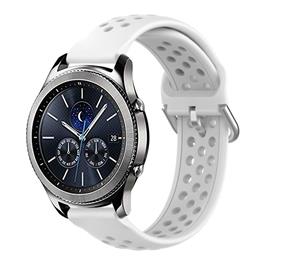 Strap-it Samsung Gear S3 siliconen bandje met gaatjes (wit)