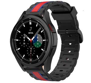 Strap-it Samsung Galaxy Watch 4 Classic 46mm Special Edition Band (zwart/rood)