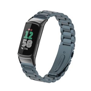 Strap-it Fitbit Charge 5 stalen band (space grey)