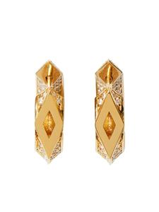Burberry crystal-embellished hoop earrings - Goud