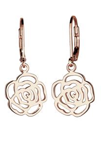 Elli Paar Ohrhänger Rose Blume Blütenform Romantisch Filigran Silber, Blume, Rose