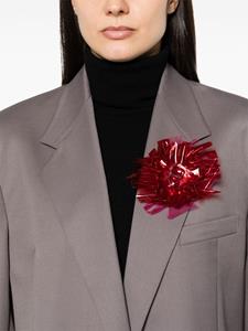 Gianluca Capannolo floral-shaped translucent brooch - Rood