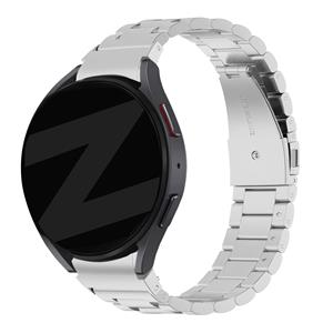 Bandz Samsung Galaxy Watch 4 - 44mm stalen band 'Classic' (zilver)