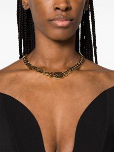 Alexander McQueen cut-out logo chain necklace - Goud
