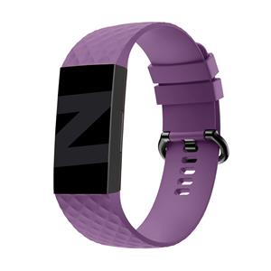 Bandz Fitbit Charge 4 siliconen band 'Classic' (paars)