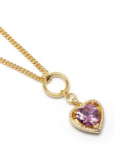 Nialaya Jewelry Halsketting met hart hanger - Goud