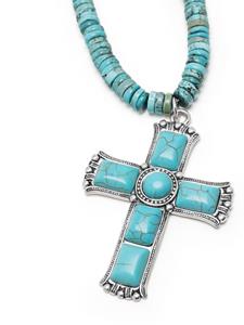 Nialaya Jewelry Halsketting met hanger - Blauw