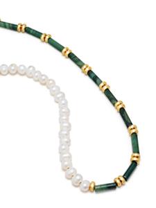 Nialaya Jewelry Halsketting met parels - Groen