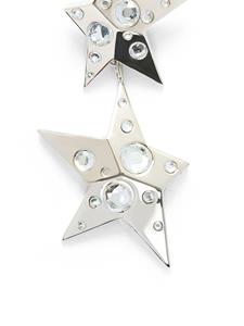 AREA crystal-embellished star drop earrings - Zilver