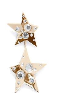 AREA crystal-embellished star drop earrings - Goud