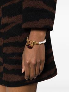 Marni ring-pendant pearl-embellished chain bracelet - Goud