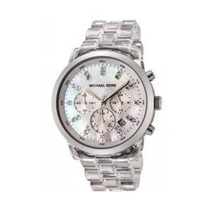 Michael Kors Crystal Chronograph Polycarbonate Staal 44mm | MK5235