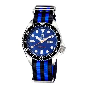 Deep Blue Watches MILBLKBLUENYLON Heren Horloge Automatic 44mm 300M