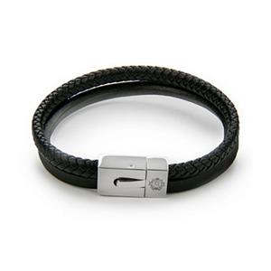 Monomen Men's Genuine Nappa Leather Bracelet MM10822SB