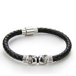 Monomen Men's Genuine Nappa Leather Bracelet MM10827SB