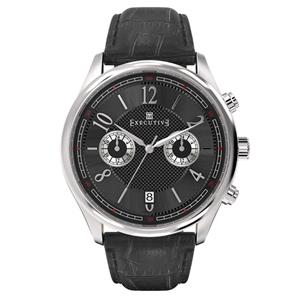 Executive Button Down Dual Time Staal 42mm | EX-1006-04