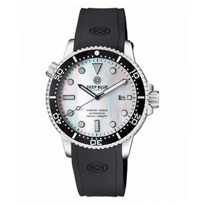 Deep Blue MASTER 1000 II 44MM AUTOMATIC DIVER BLACK CERAMIC BEZEL -WHITE MOTHER OF PEARL DIAL