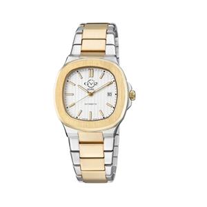 Gevril GV2 Automatic Men's Potente White Dial Two Tone Gold Bracelet Watch 18103 Heren Horloge