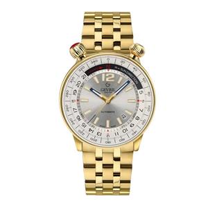 Gevril Men's Wallabout Silver Dial IPYG Watch 48565 Heren Horloge