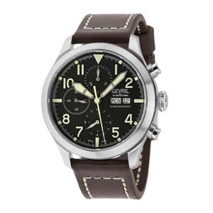 Gevril Men's Vaughn Automatic Chronograph black Watch 46108 Heren Horloge