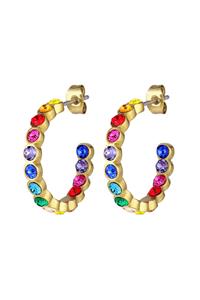 Dyrberg/Kern Holly Earring, Color: Gold, Rainbow, Onesize, Women