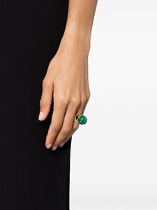 Wouters & Hendrix malachite ball-charm ring - Goud