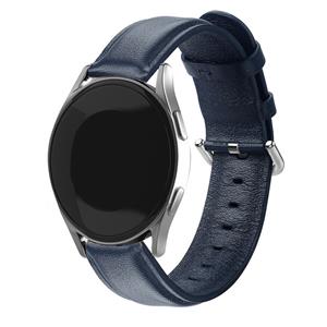 Strap-it Huawei Watch GT leren bandje (donkerblauw)