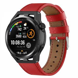 Strap-it Huawei Watch GT leren bandje (rood)