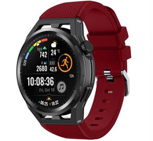 Strap-it Huawei Watch GT siliconen bandje (bordeaux)
