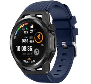 Strap-it Huawei Watch GT siliconen bandje (donkerblauw)
