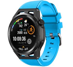 Strap-it Huawei Watch GT siliconen bandje (lichtblauw)